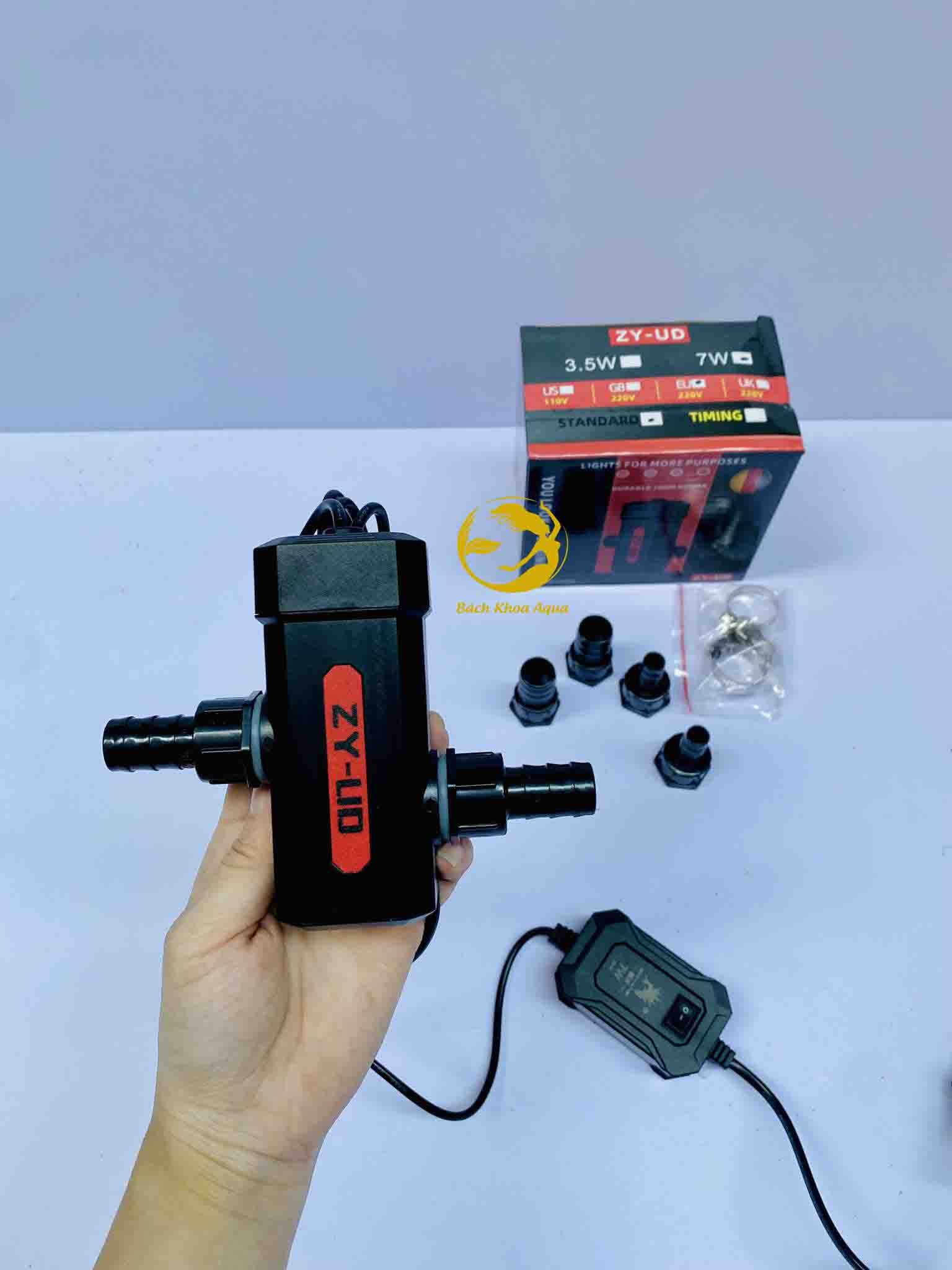 Đèn UV ZY-UD 7W khử khuẩn siệt rêu tảo cho bể cá